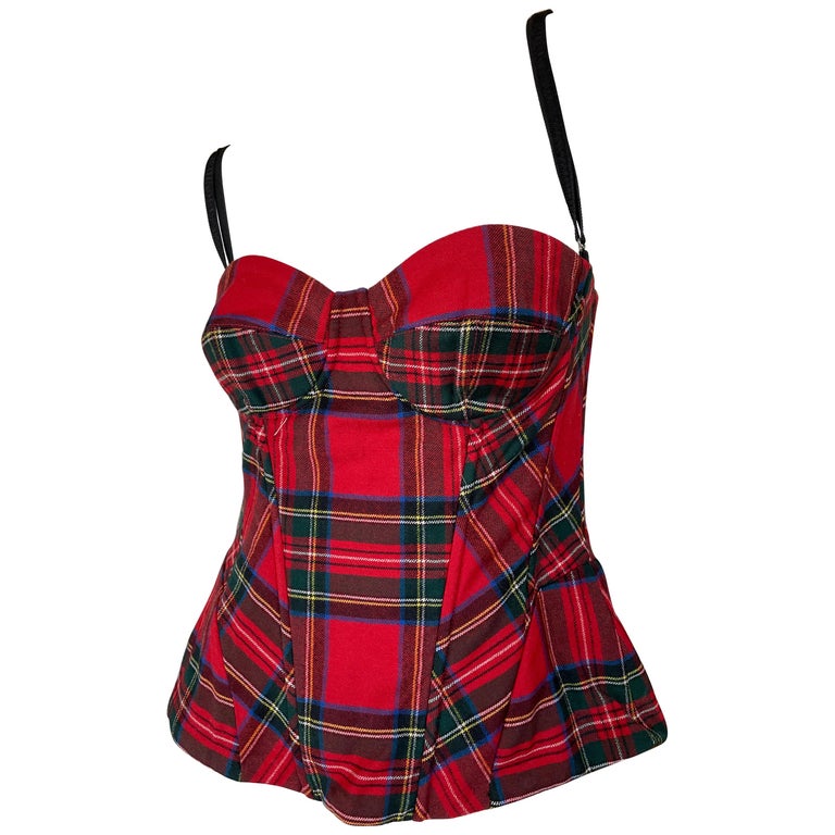 Tartan corset cheap