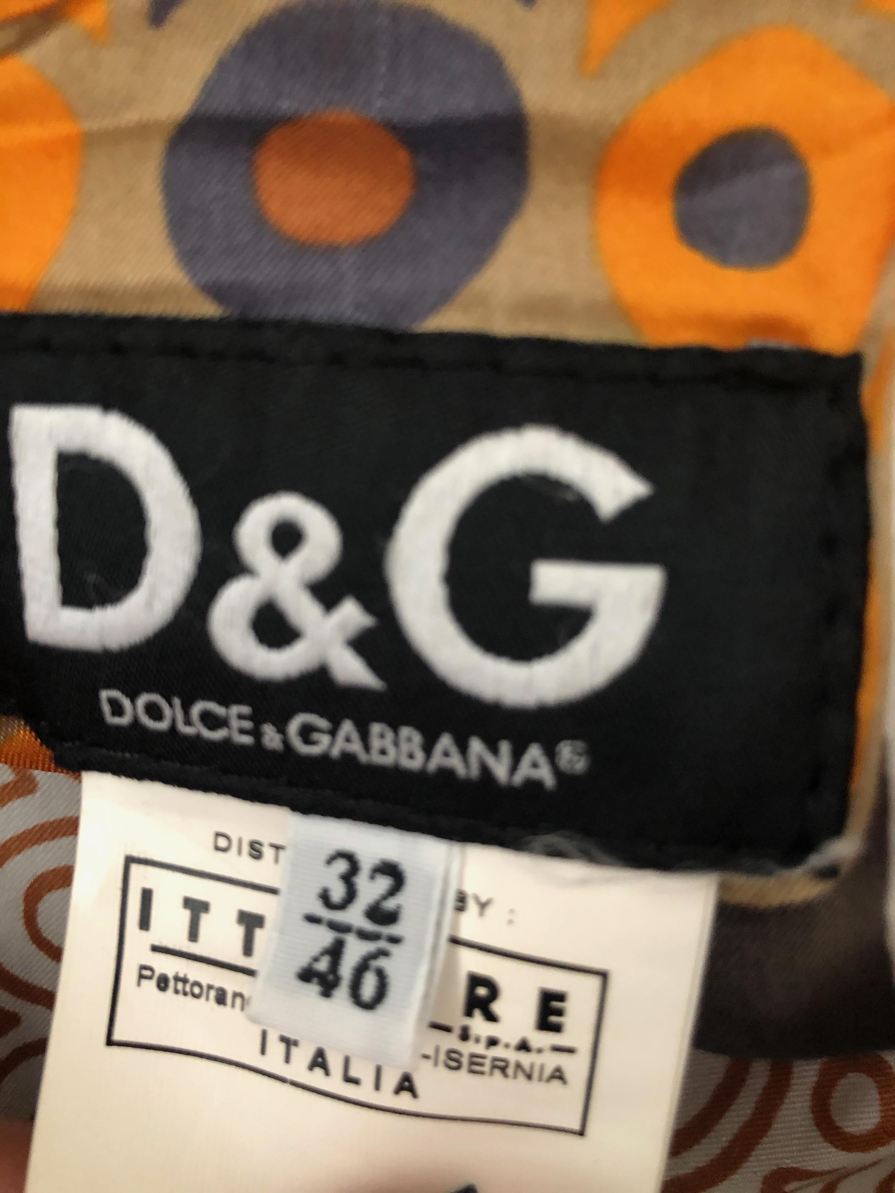 Dolce & Gabbana for D&G Vintage Belted Denim Jacket with Detachable Mink Collar For Sale 7