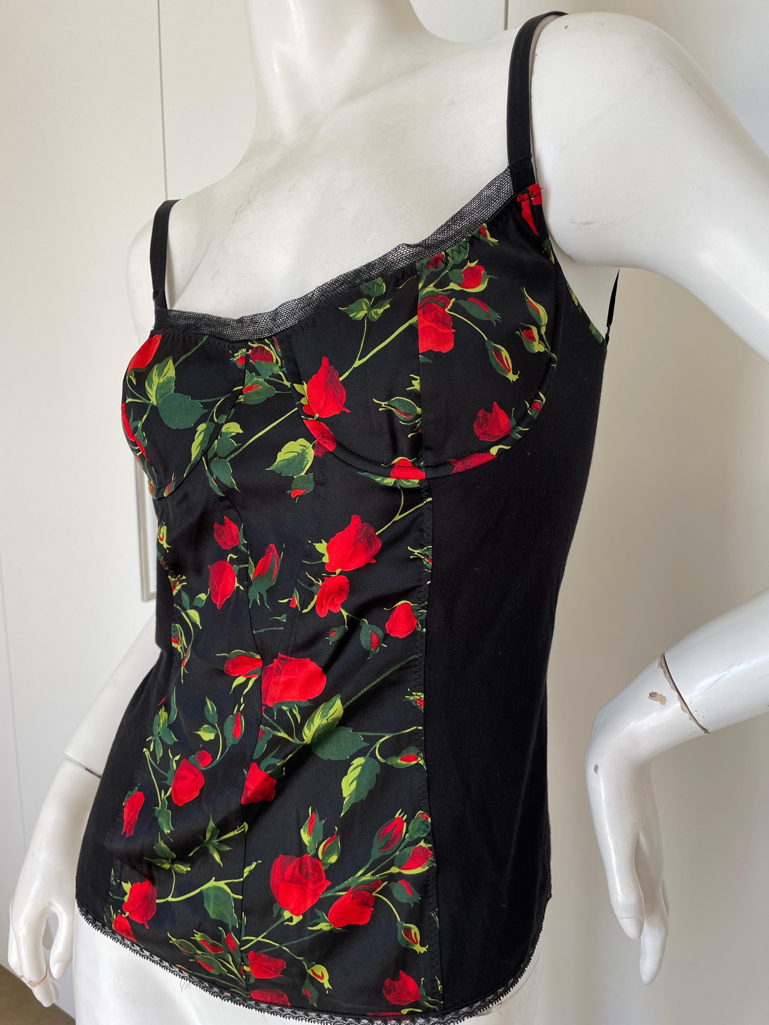 Dolce & Gabbana für D&G Vintage Leinenkorsett-Oberteil (Schwarz)