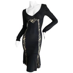 Dolce 
Gabbana for D&G Vintage Little Black Dress with Lace Inserts