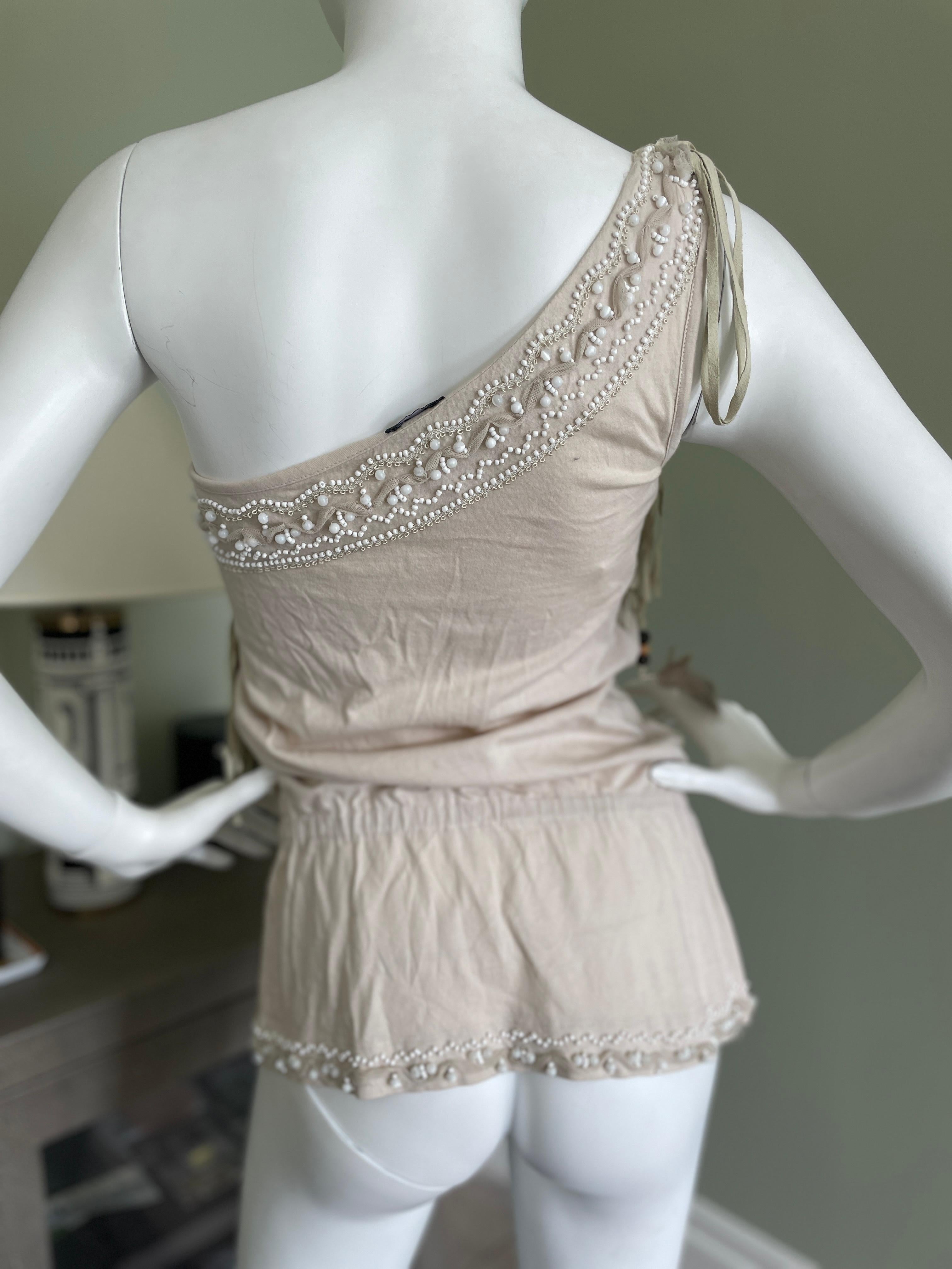 Dolce & Gabbana für D&G Vintage Ein-Schulter-Top mit Wildlederfransen im Angebot 2