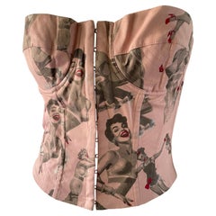Dolce & Gabbana for D&G Whimsical Vintage Corset with 1950's Bra Advertisment's