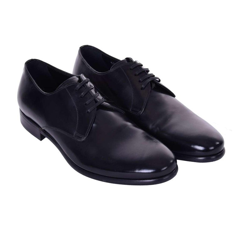 Dolce & Gabbana Black White Studded Men Formal Derby Shoes main image 1