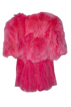 Dolce & Gabbana, fox fur bolero in pink