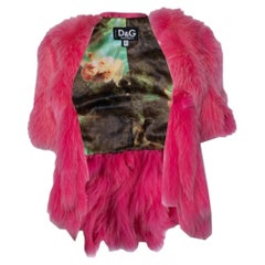 Dolce & Gabbana, fox fur bolero in pink