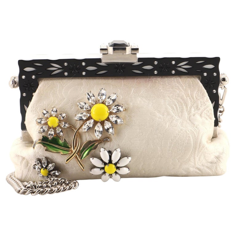 Dolce and Gabbana Frame Evening Clutch Embellished Silk Jacquard Small at 1stDibs Dolce and Gabbana Frame Evening Clutch Embellished Silk Jacquard Small at 1stDibs