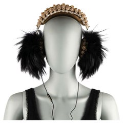 Dolce & Gabbana - Frends Fur Crystal Crown Headphones Gold