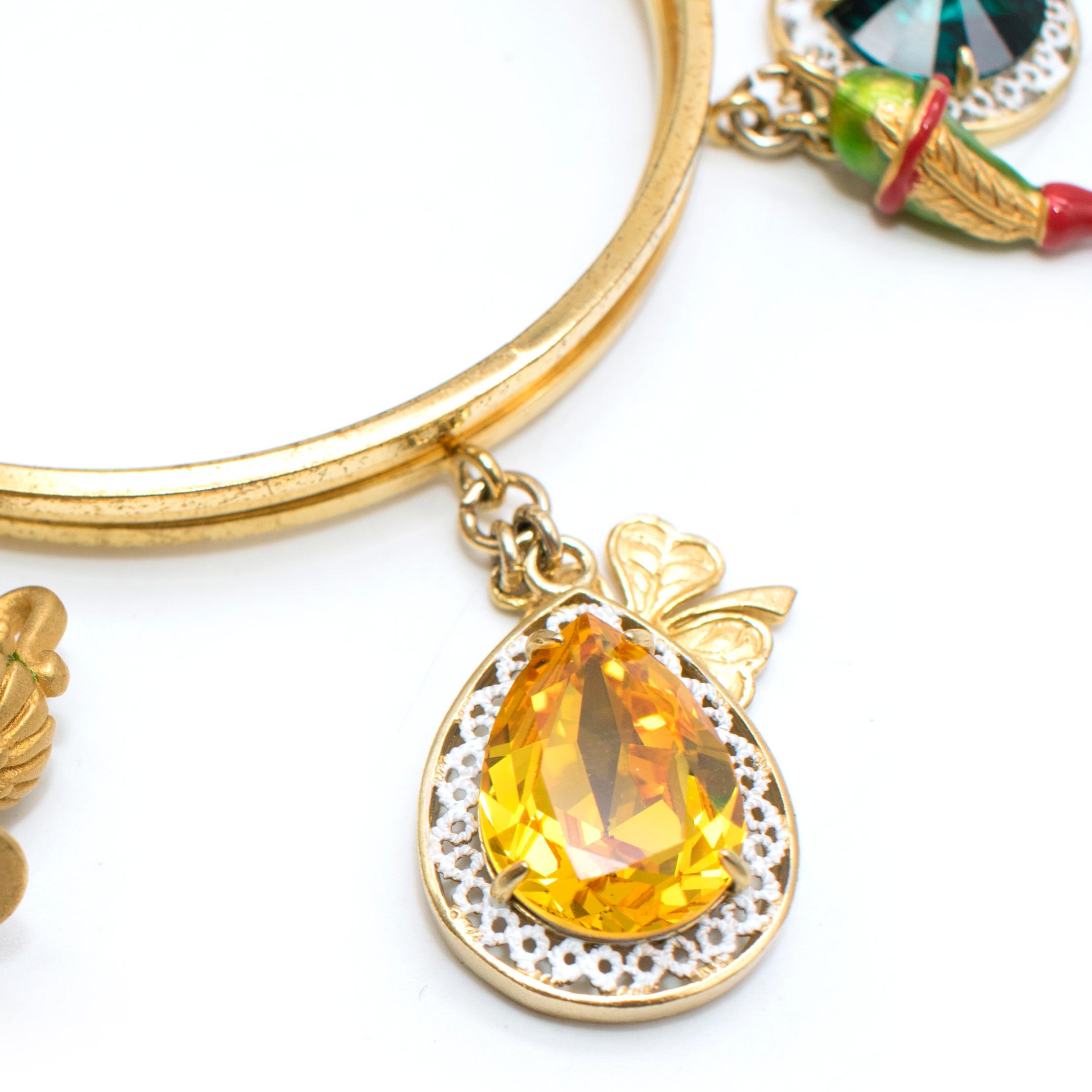 Dolce & Gabbana fruit-charm stacked bangle In Good Condition In London, GB