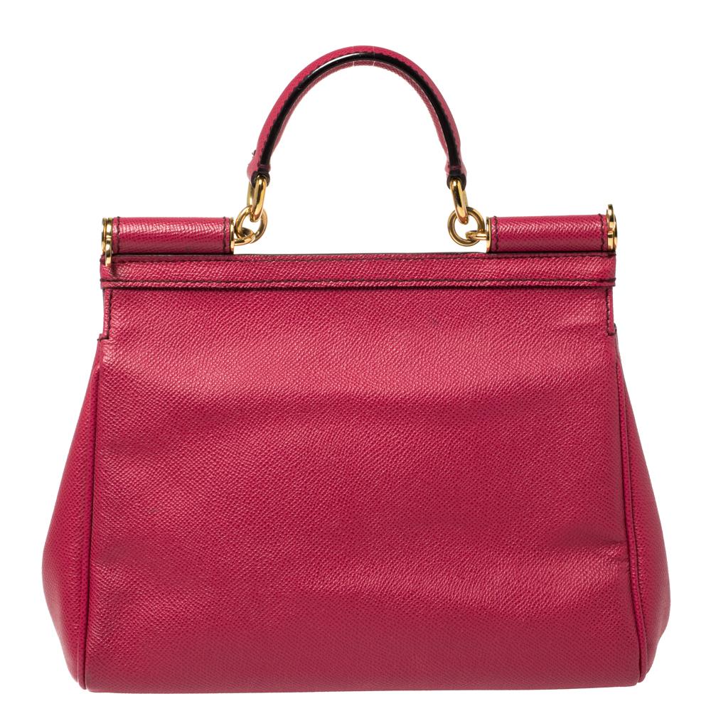 Dolce & Gabbana’s Miss Sicily bag is named after Domenico Dolce's Italian homeland and evokes the quintessential glamour of the Italian style. The clean-cut silhouette is made from soft leather and features a front flap accented with the logo