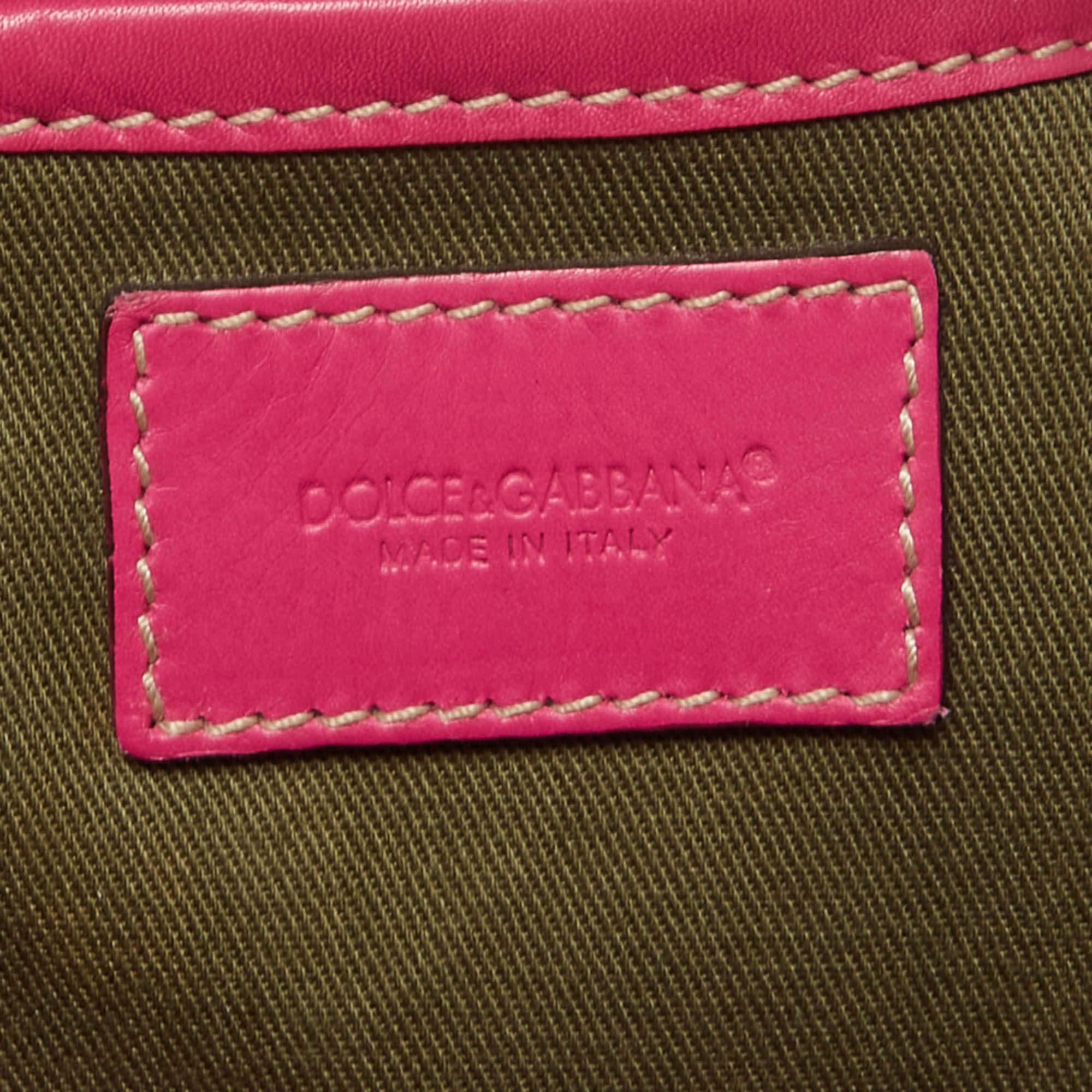 Dolce & Gabbana Fuchsia Leather Miss Easy Way Satchel 5