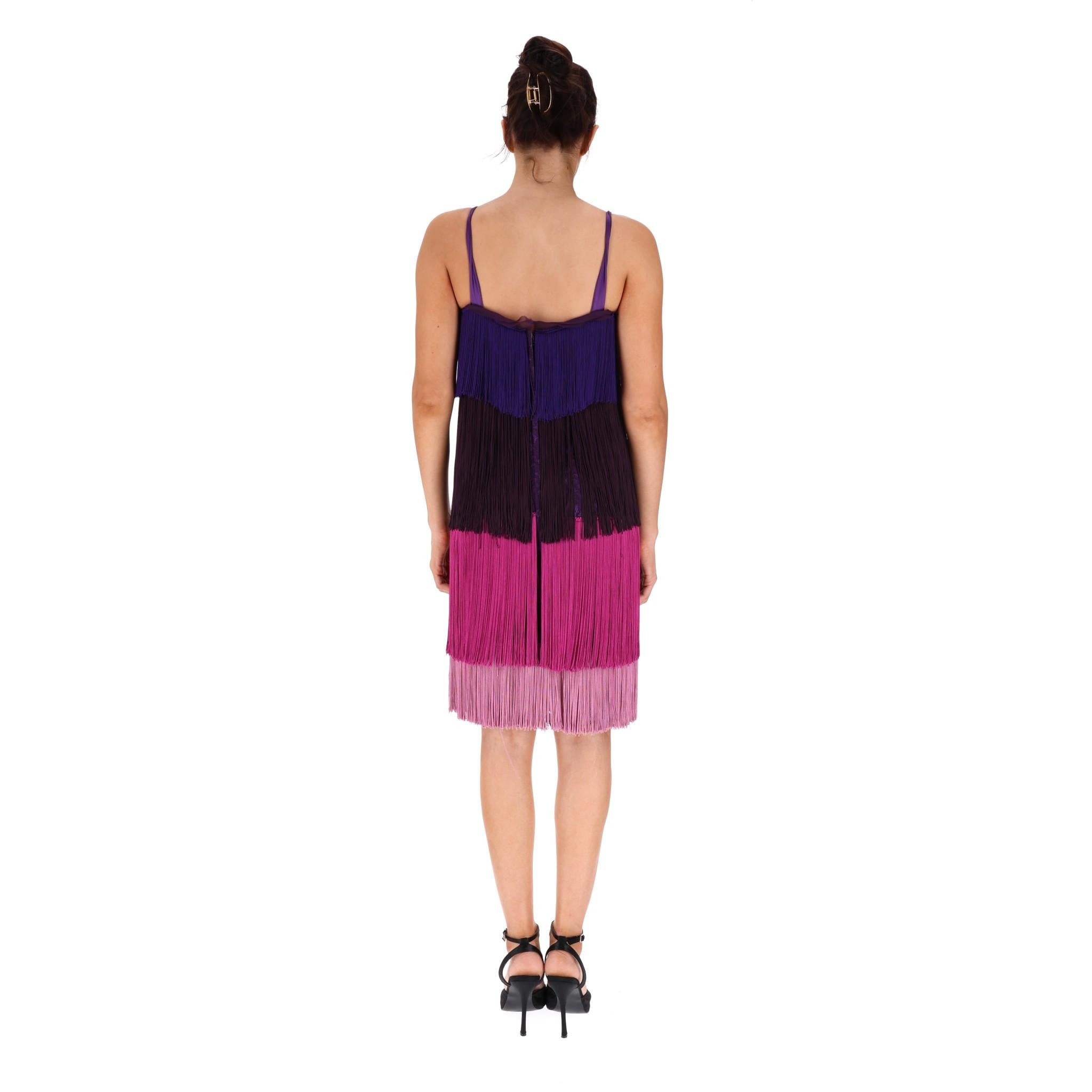 Dolce & Gabbana Full Fringe & Lace Dress In Excellent Condition In London, GB