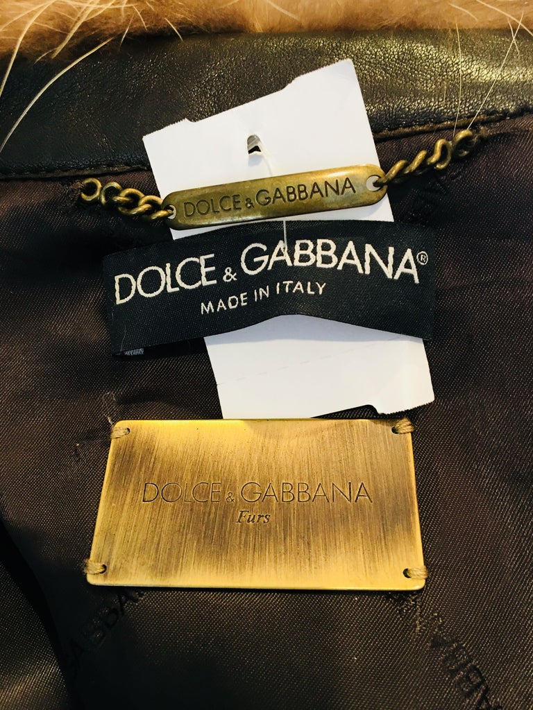 Dolce and Gabbana Fur Bomber Jacket at 1stDibs | bomber jacket fur collar