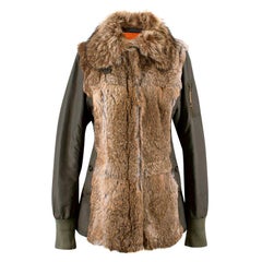 Dolce & Gabbana - Manteau parka en fourrure et nylon:: taille US 8