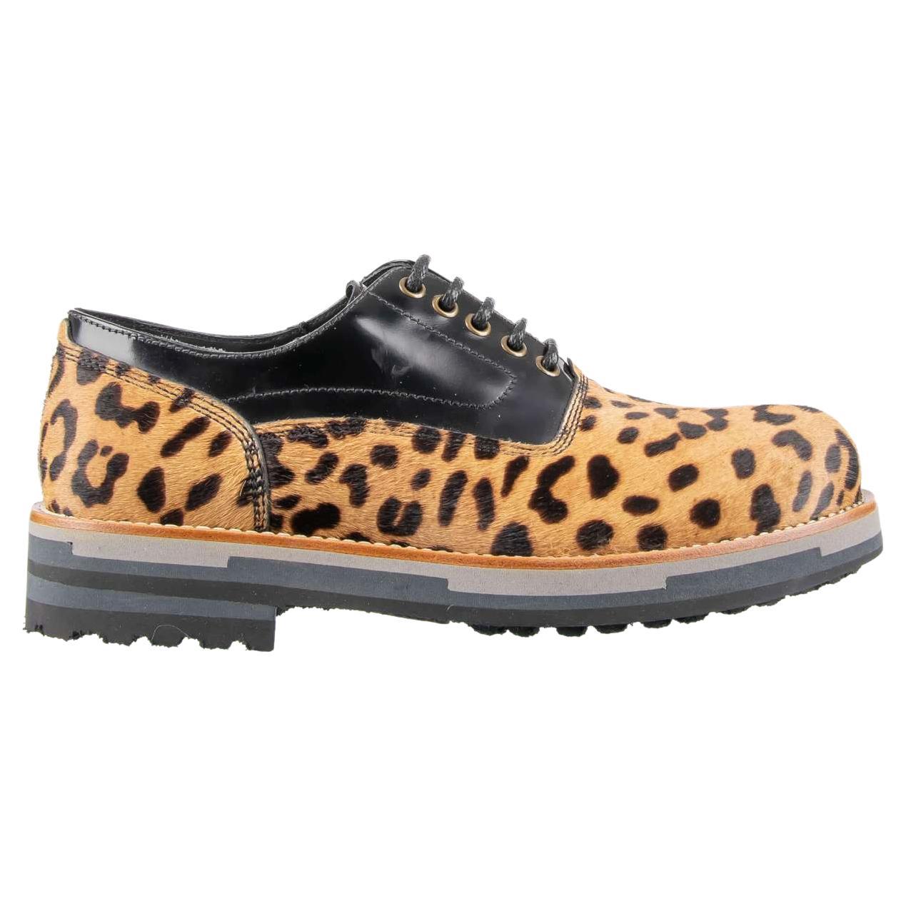 Dolce & Gabbana - Fur Shoes BAGHERIA Leopard Black EUR 41 For Sale