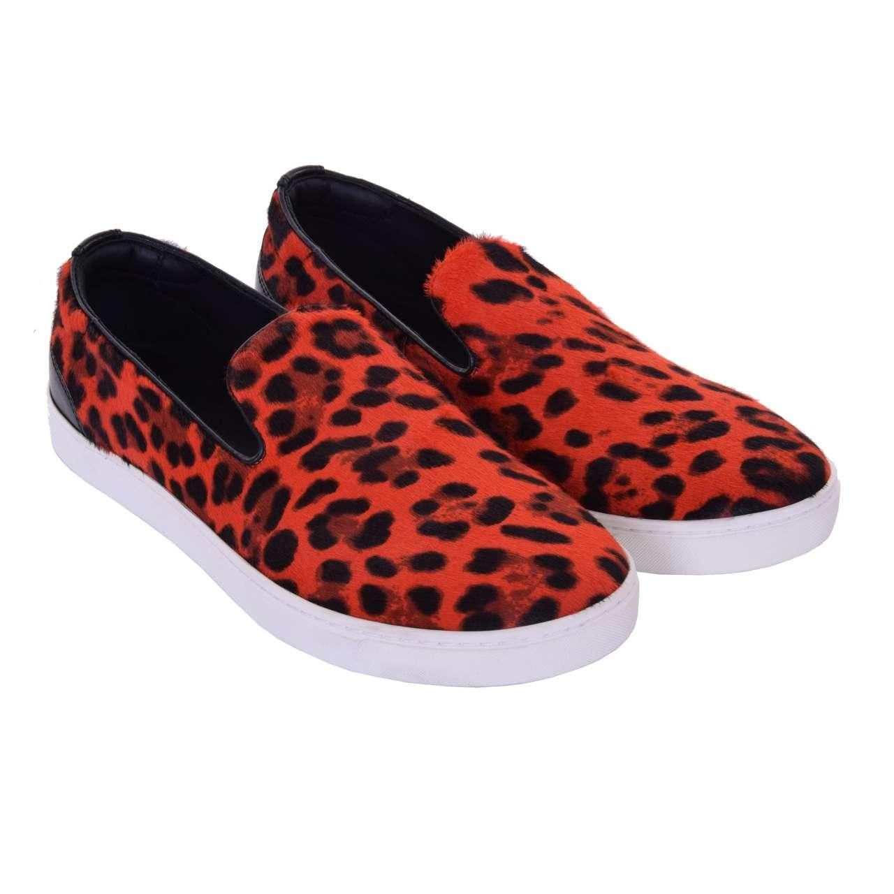 Dolce & Gabbana - Fur Slip-On Sneaker LONDON Red For Sale 1