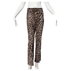 Dolce & Gabbana Fuzzy Leopard Print Pants 