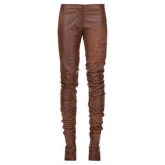 DOLCE & GABBANA FW 01 Iconic and rare very long skinny distressed trousers