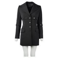 Dolce & Gabbana Vintage FW 2003 Black Wool Tailored Button Blazer IT 44