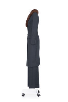 DOLCE & GABBANA FW 97 Rare Pinstripe Suit with Mink Collar