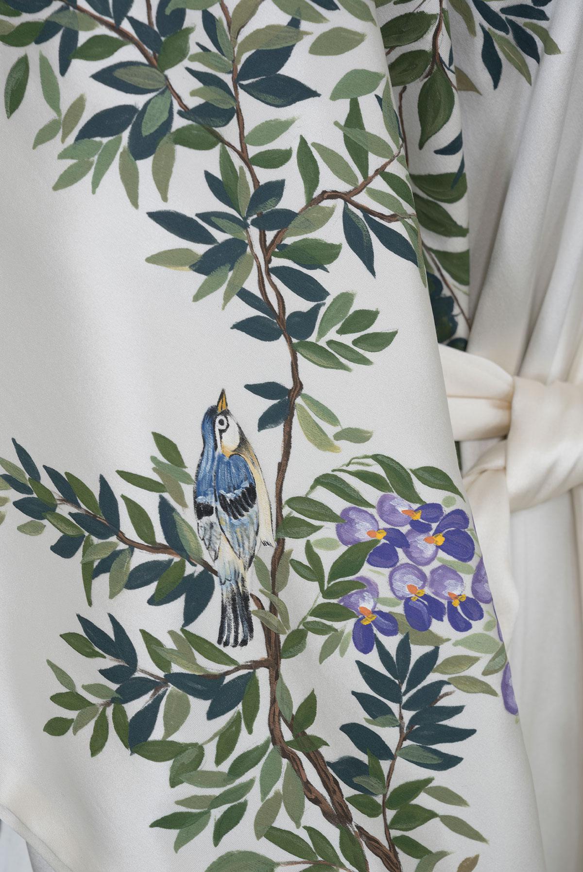 DOLCE & GABBANA  FW 98 Rare Silk Hand Painted Kimono For Sale 1