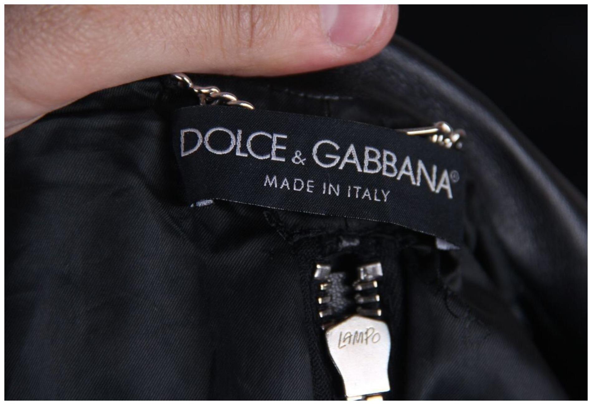 DOLCE & GABBANA Giacca in pelle con cintura Bondage Iconic Autunno Inverno 2003 in vendita 6