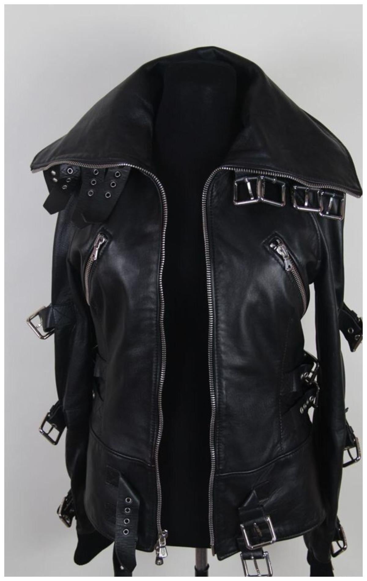 DOLCE & GABBANA Giacca in pelle con cintura Bondage Iconic Autunno Inverno 2003 In condizioni ottime in vendita a Алматинский Почтамт, KZ