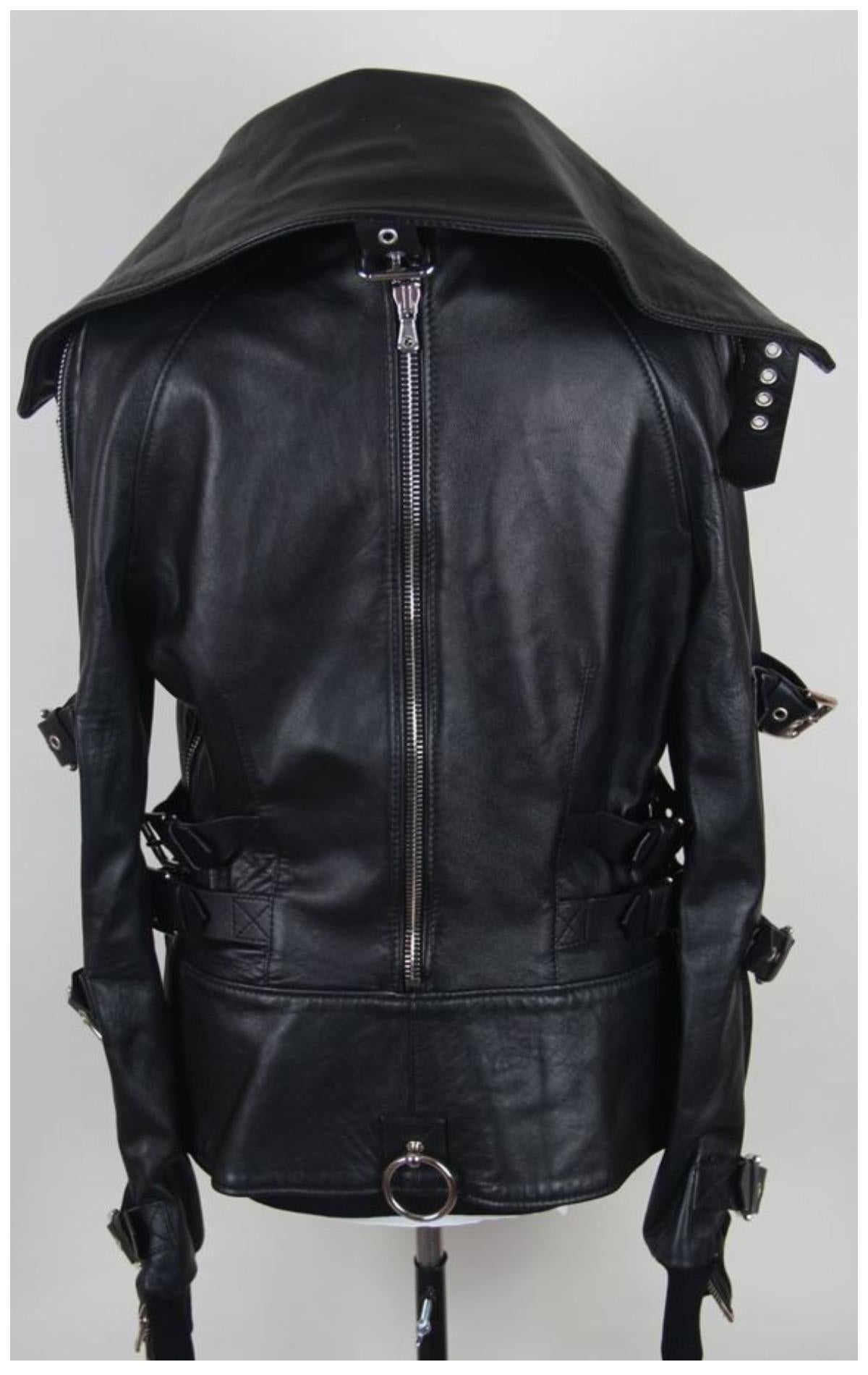 da uomo o donna DOLCE & GABBANA Giacca in pelle con cintura Bondage Iconic Autunno Inverno 2003 in vendita