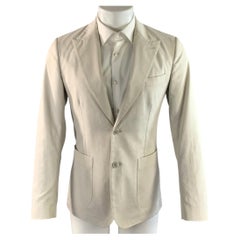 DOLCE & GABBANA FW2016 Chest Size 38 Cream Ivory Peak Lapel Sport Coat