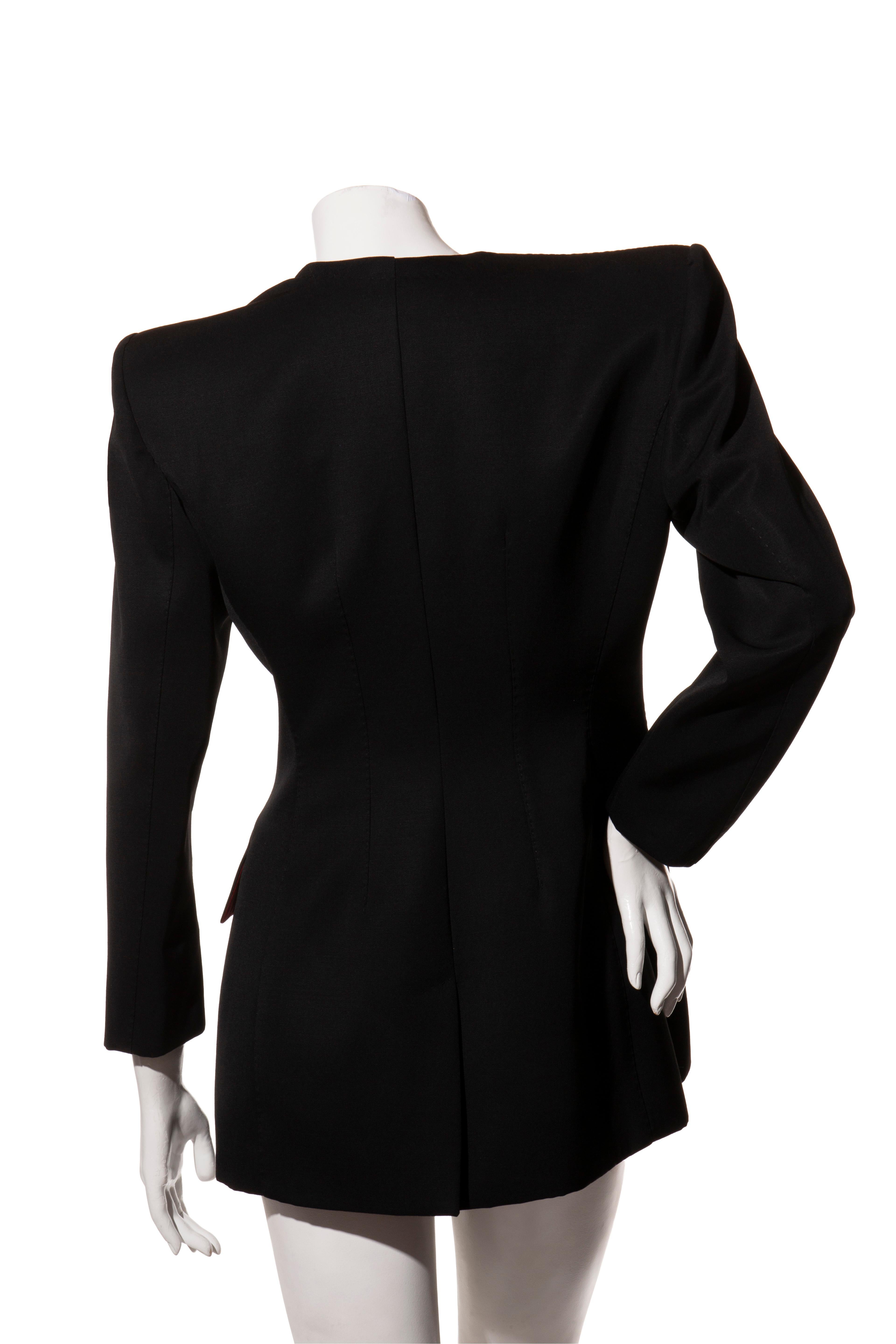 Dolce & Gabbana FW2020 Noir Robe blazer à double boutonnage IT 40 en vente 2