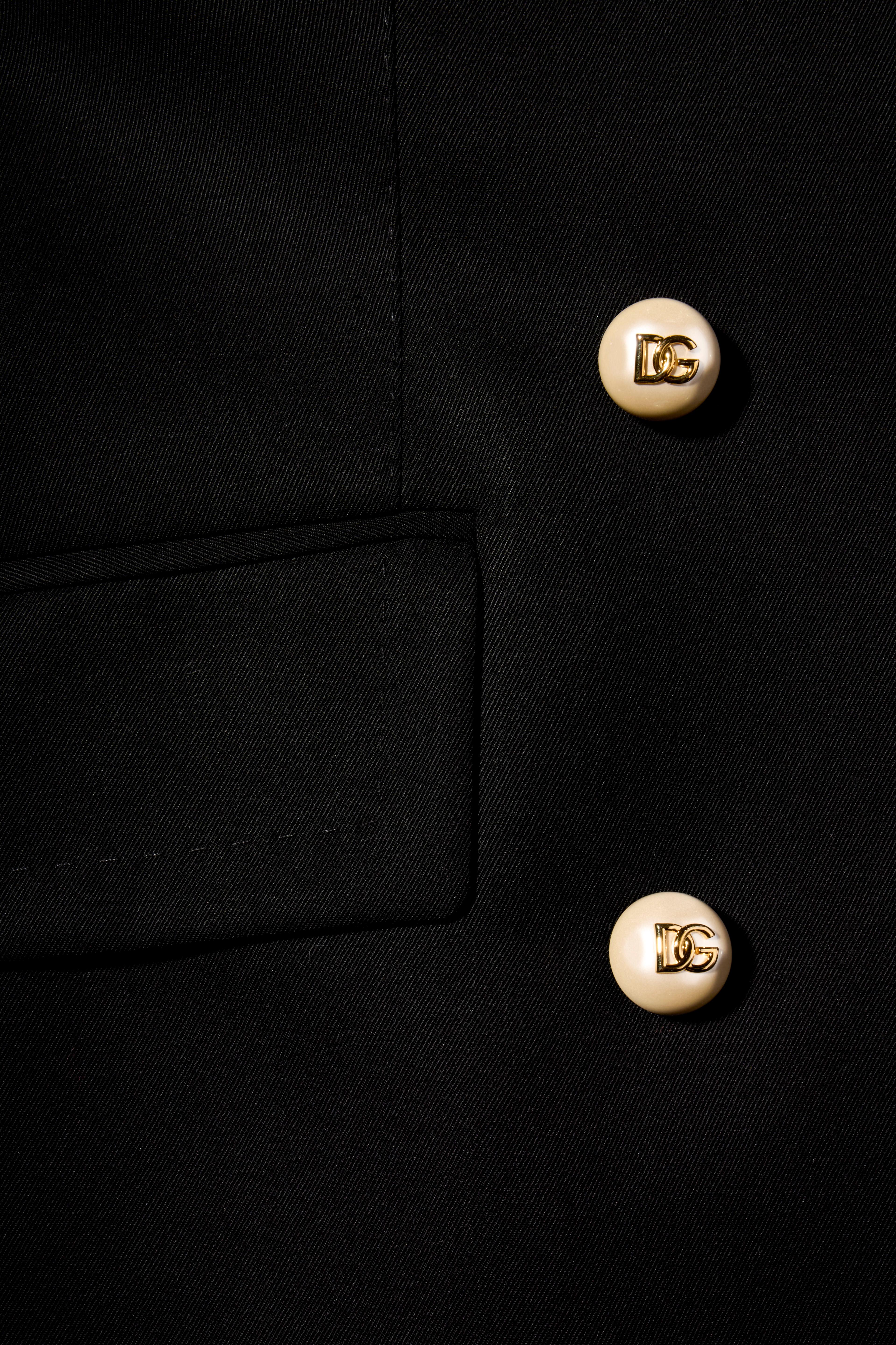 Dolce & Gabbana FW2020 Noir Robe blazer à double boutonnage IT 40 en vente 3