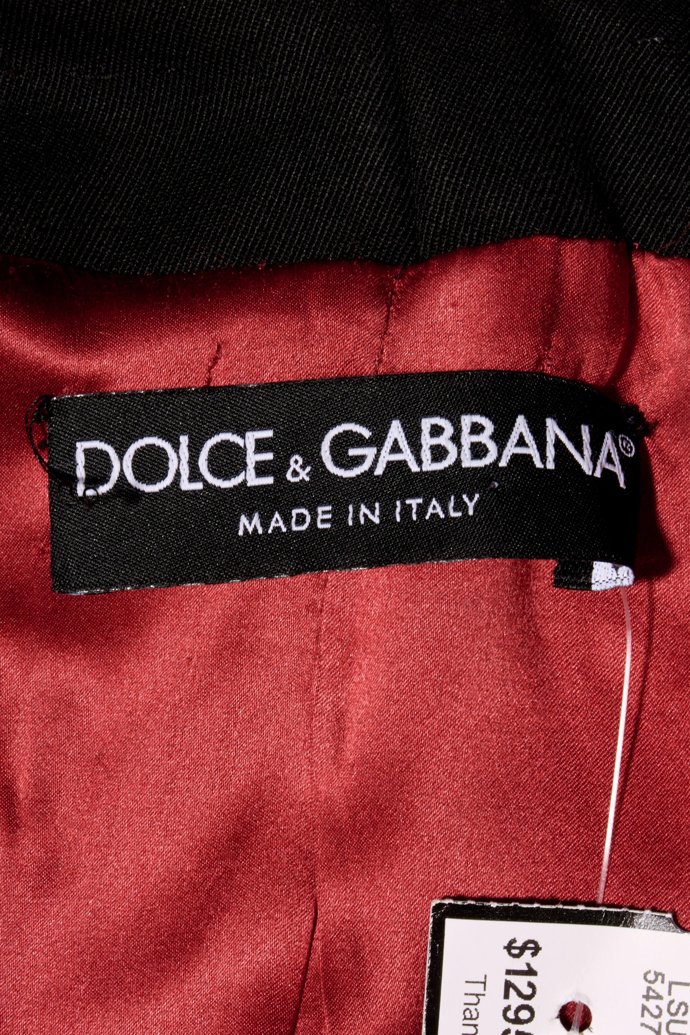 Dolce & Gabbana FW2020 Noir Robe blazer à double boutonnage IT 40 en vente 4