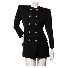 Dolce & Gabbana FW2020 Abito Blazer Doppio Petto Nero IT 40