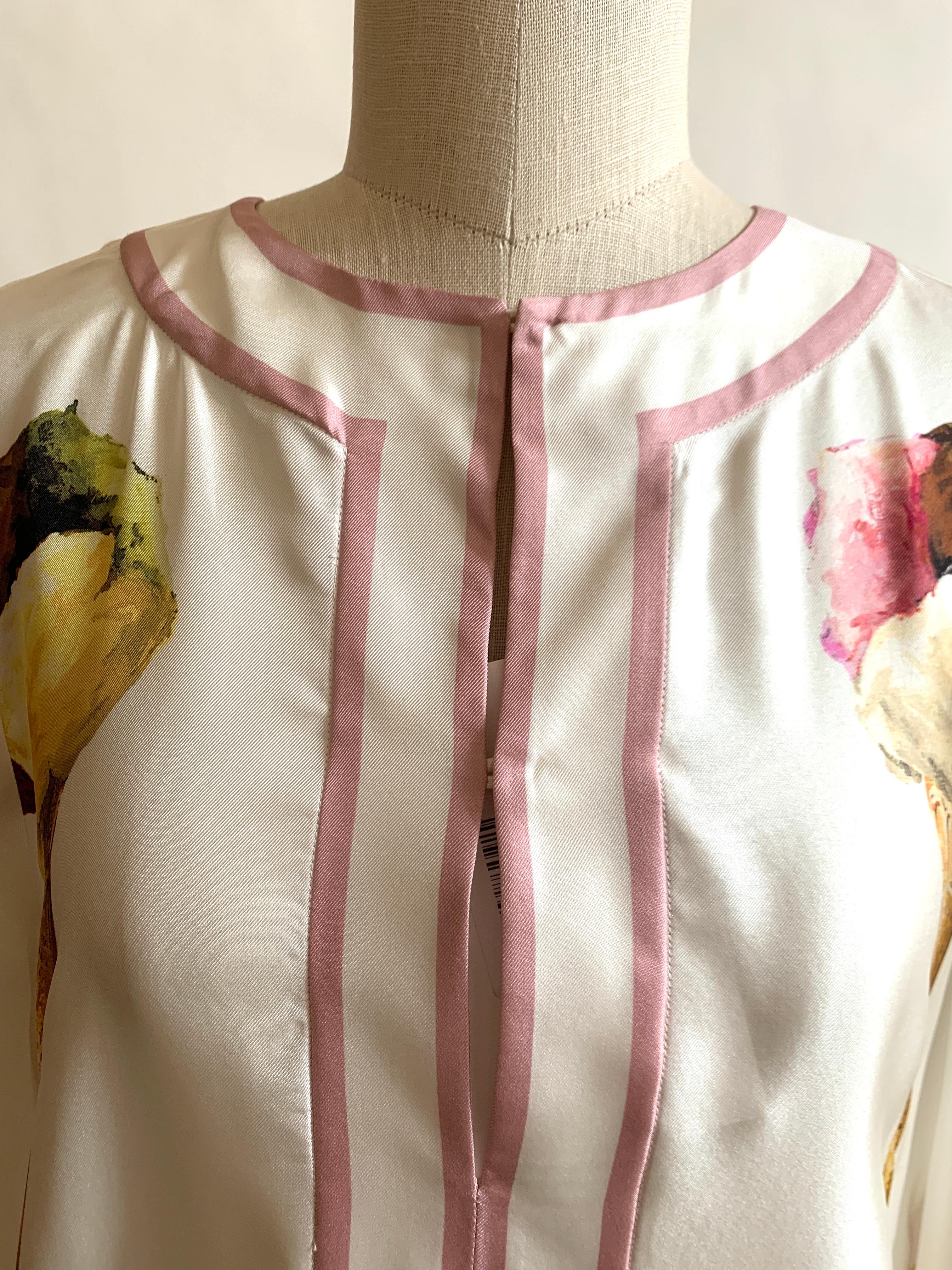 white silk kaftan