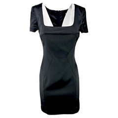 DOLCE & GABBANA - Genuine Black Sheath Dress with Short Sleeves  Size 4US 36EU