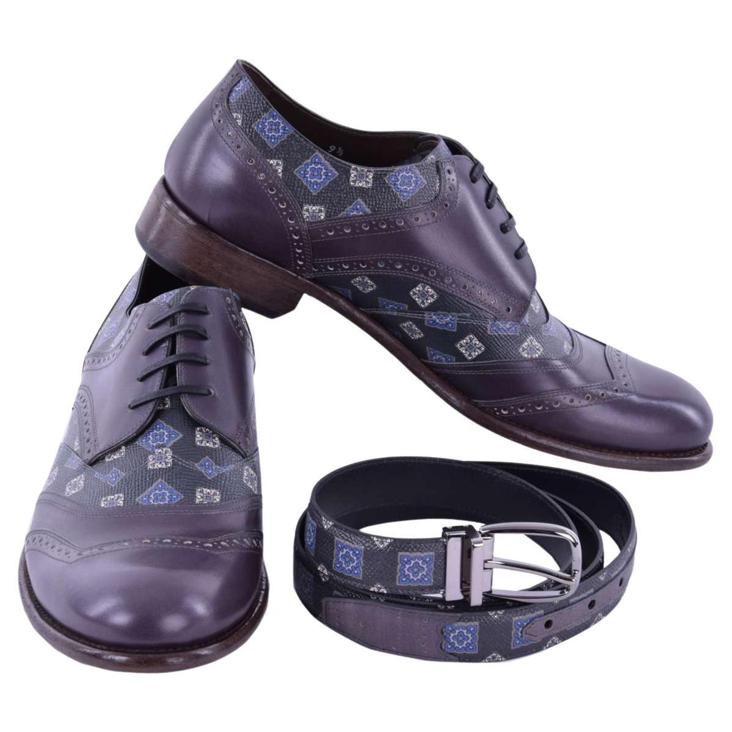Dolce and Gabbana - Gift Set with Derby Shoes and Belt EUR 40 For Sale at  1stDibs