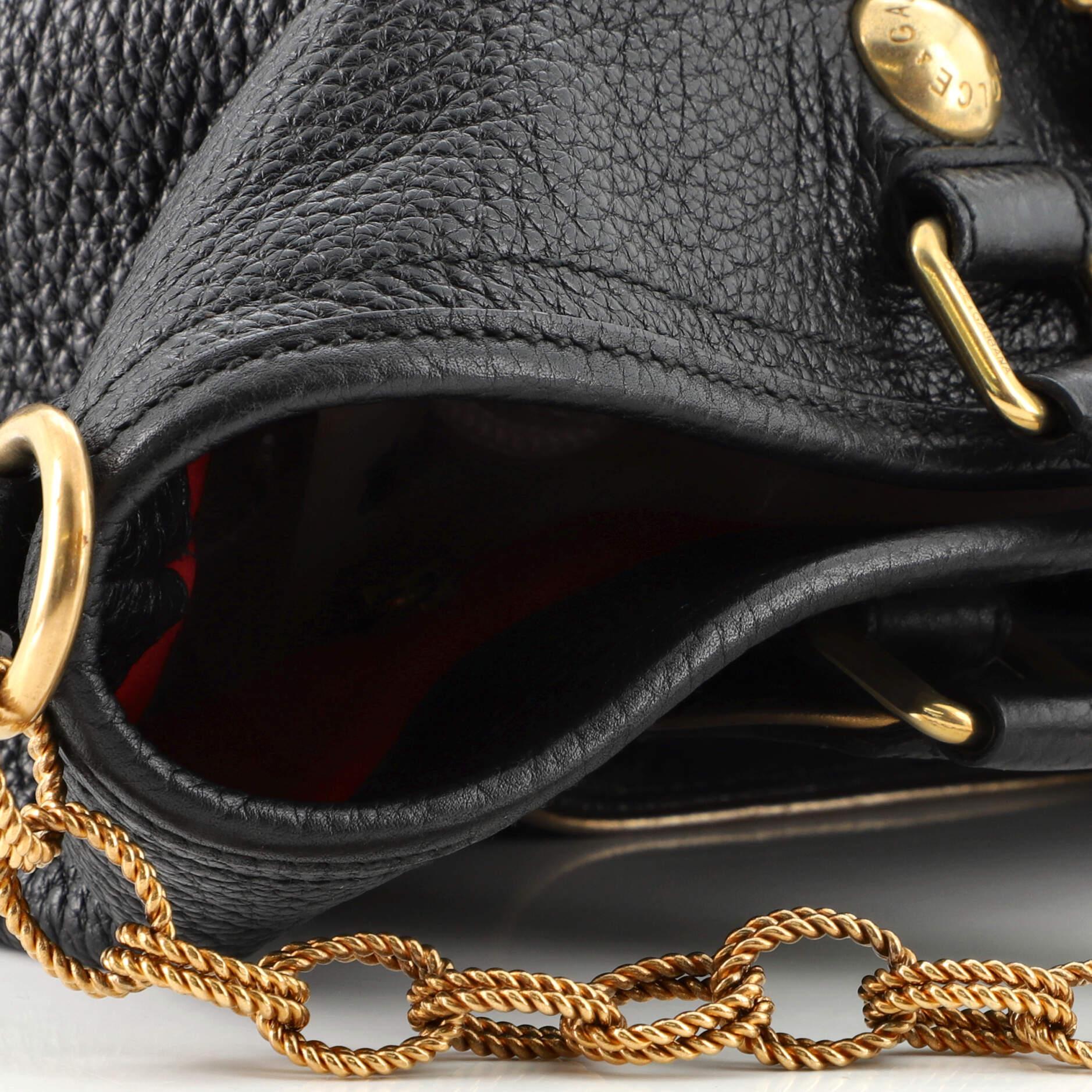 Dolce & Gabbana Gilded Leaf Convertible Satchel Leather Medium 3