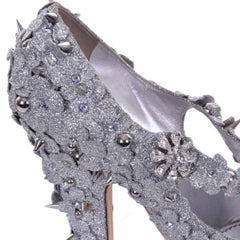 Dolce & Gabbana - Glitter Mary Jane Pumps COCO Silver EUR 36