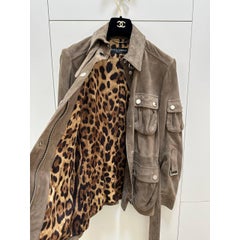 Dolce & Gabbana Goatskin Leather Safari Jacket - IT 40
