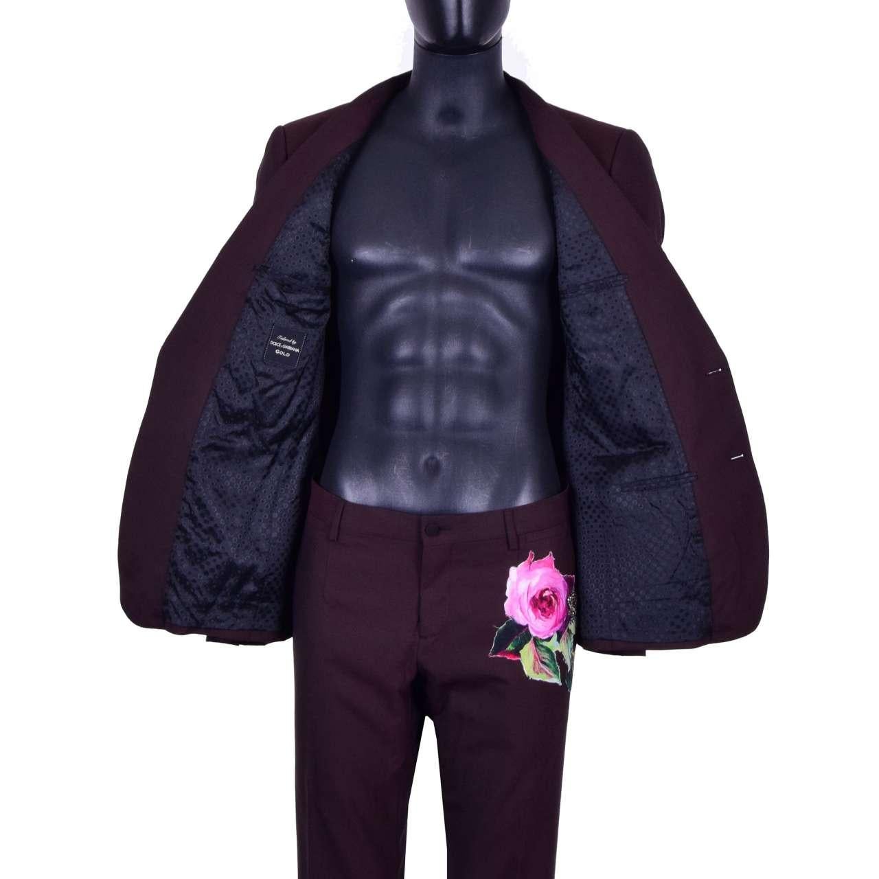 - Virgin Wool suit with handmade floral applications and crystals bees brooches by DOLCE & GABBANA Black Line - RUNWAY - Dolce & Gabbana Fashion Show - GOLD Line - New with tag - Former RRP: EUR 3.250 - MADE in ITALY - Slim Fit - Model: