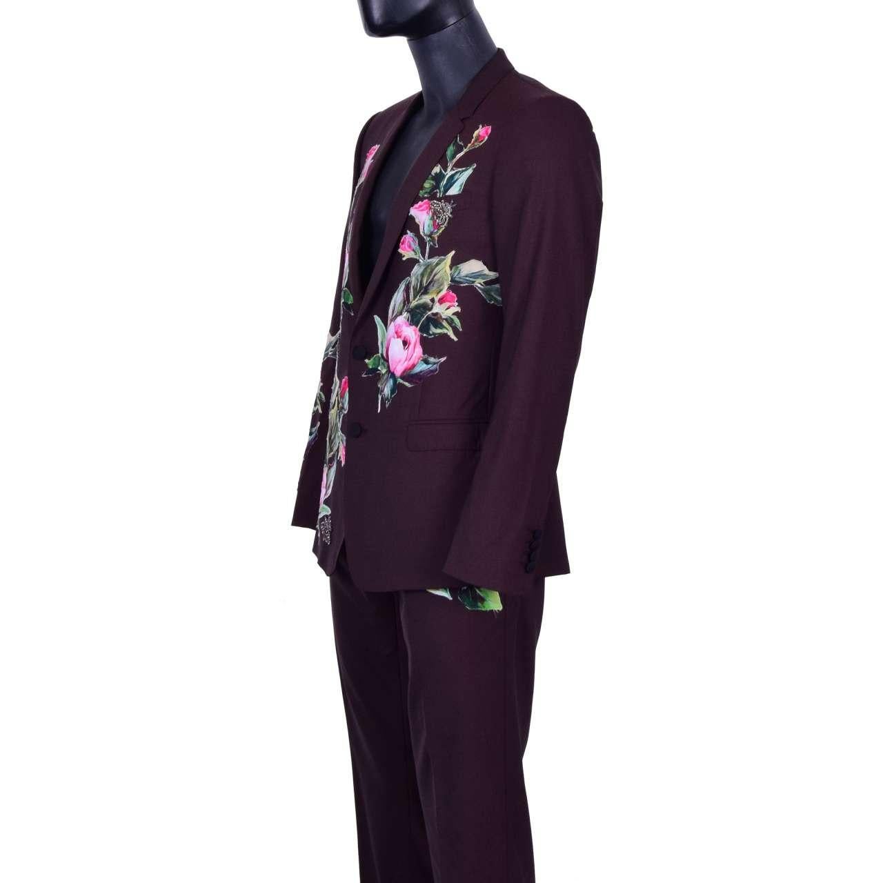Dolce & Gabbana - GOLD Bees Embroidered Suit Brown 44 For Sale 3