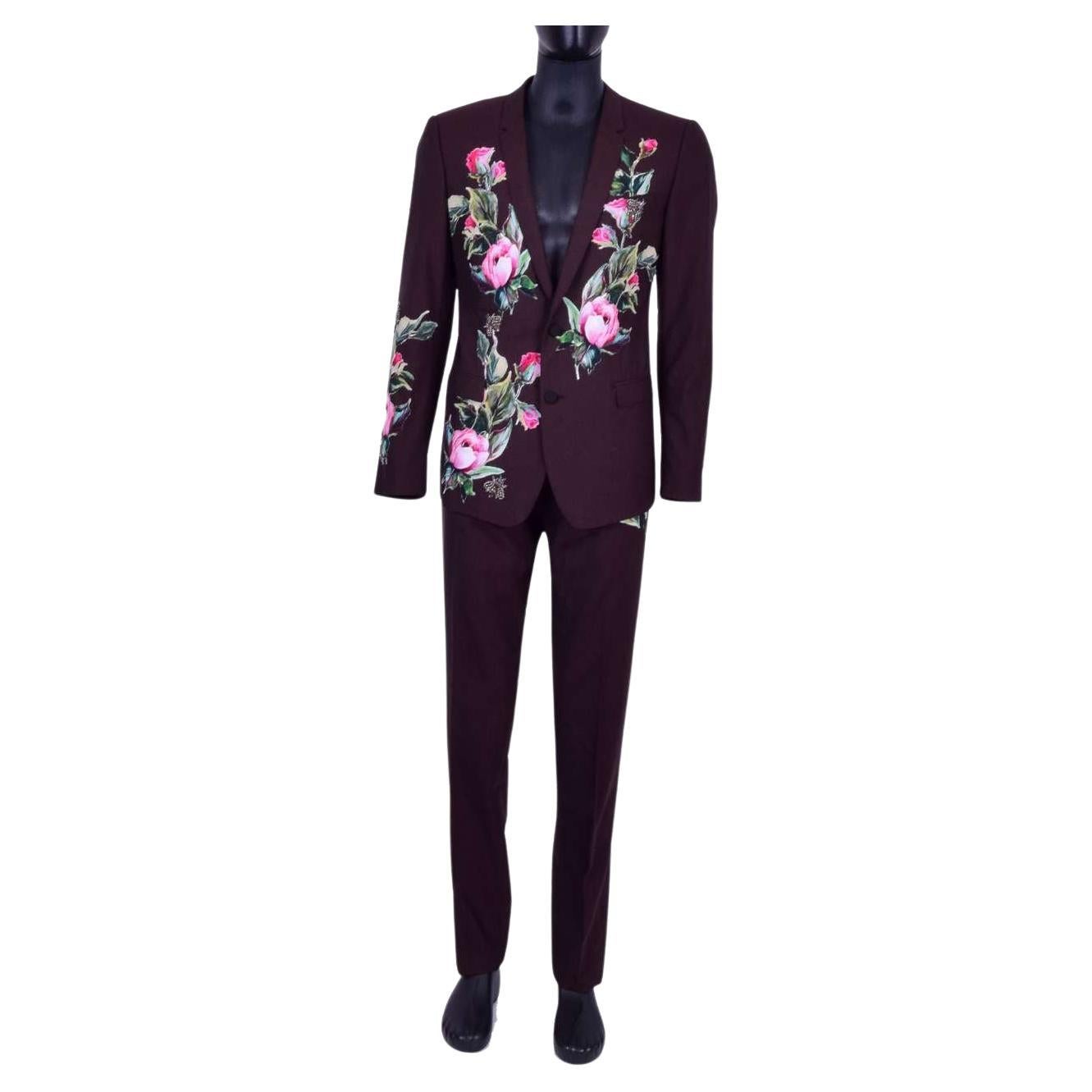 Dolce & Gabbana - GOLD Bees Embroidered Suit Brown 44 For Sale