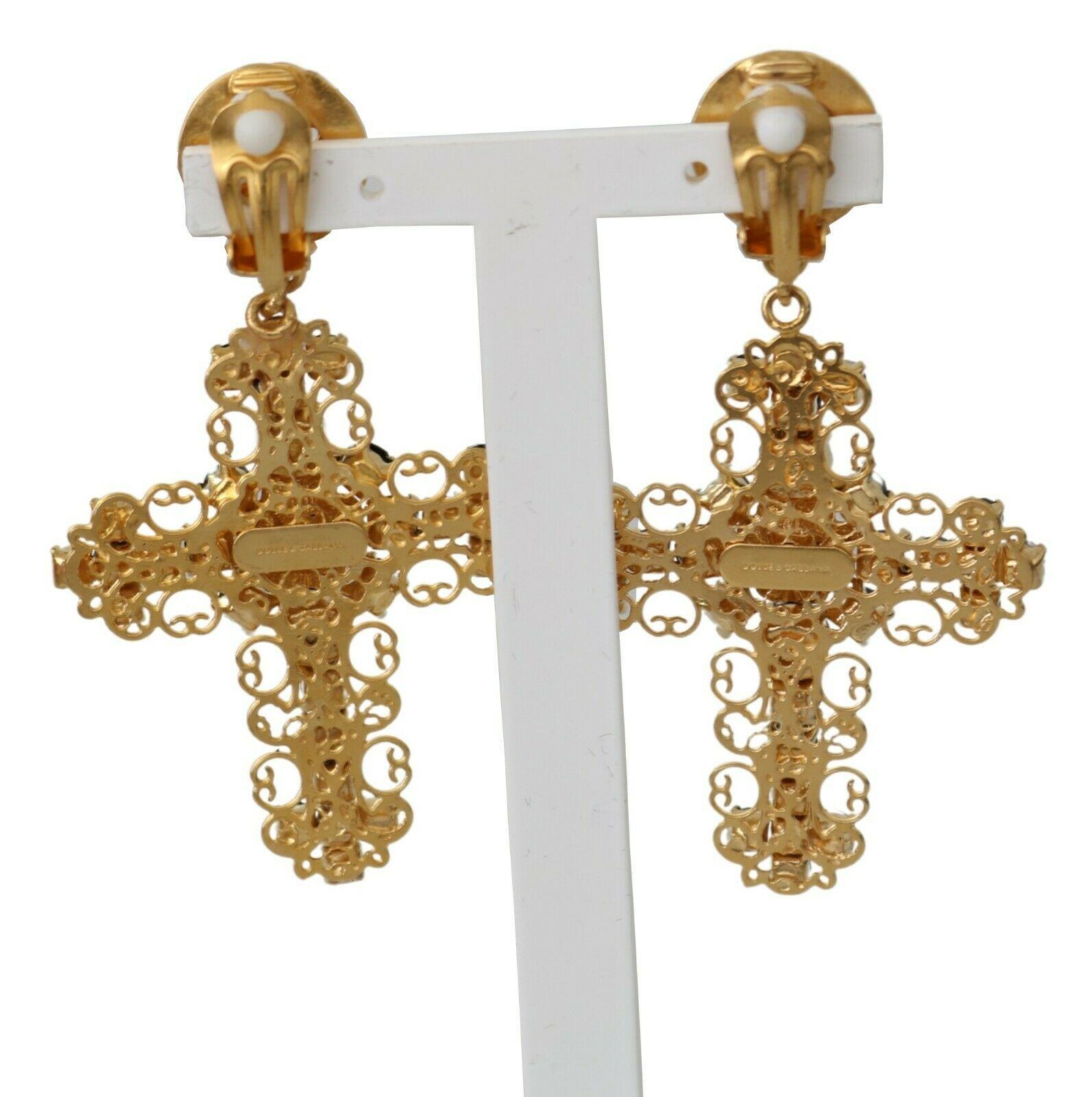 dolce and gabbana cross earrings