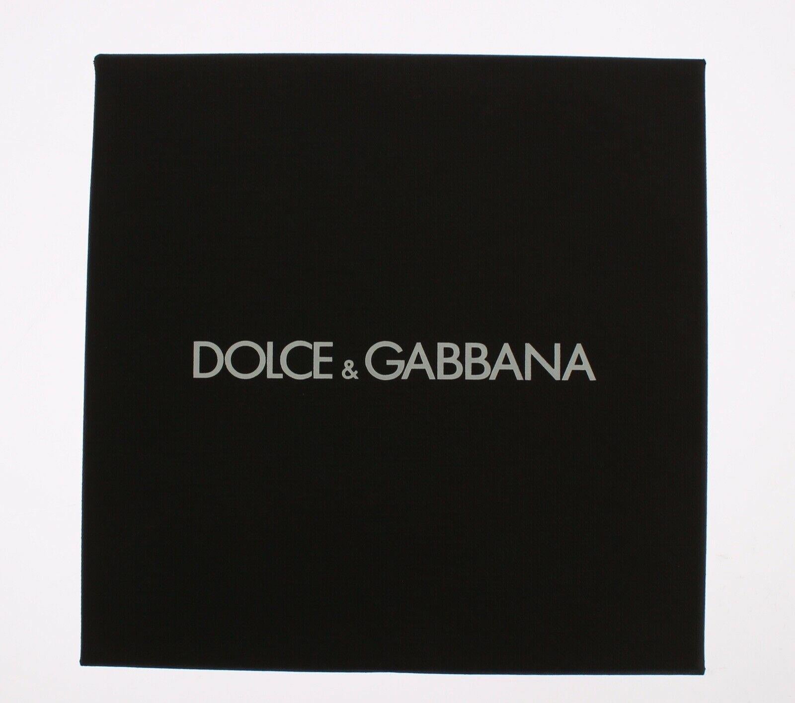 Dolce & Gabbana Gold Black Brass Hanging Clip-on Drop Earrings Heart D&G Logo 4
