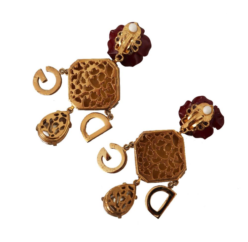 dolce gabbana rose earrings