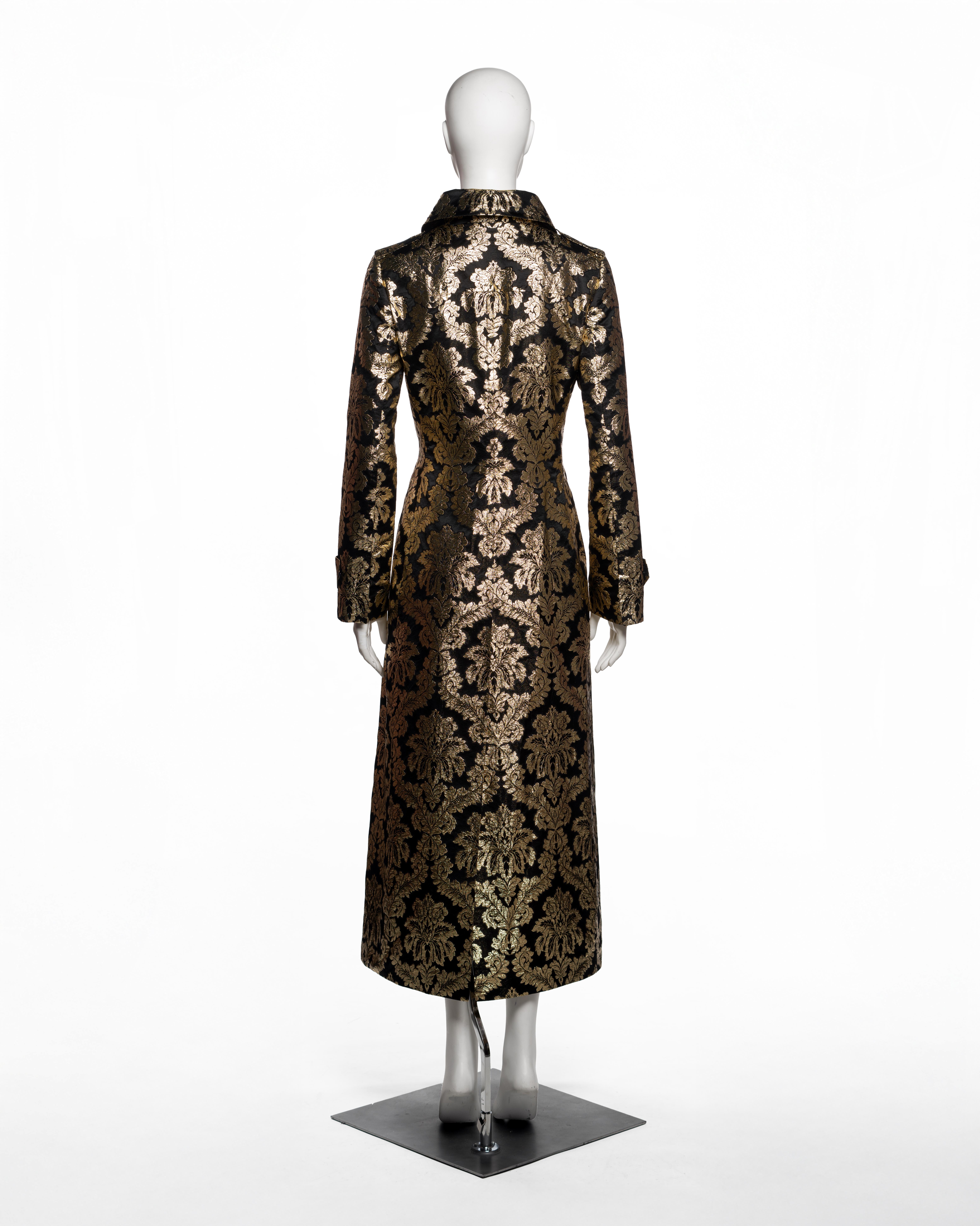 Dolce & Gabbana Gold Brocade Silk Tailored Evening Coat, FW 2000 en venta 5