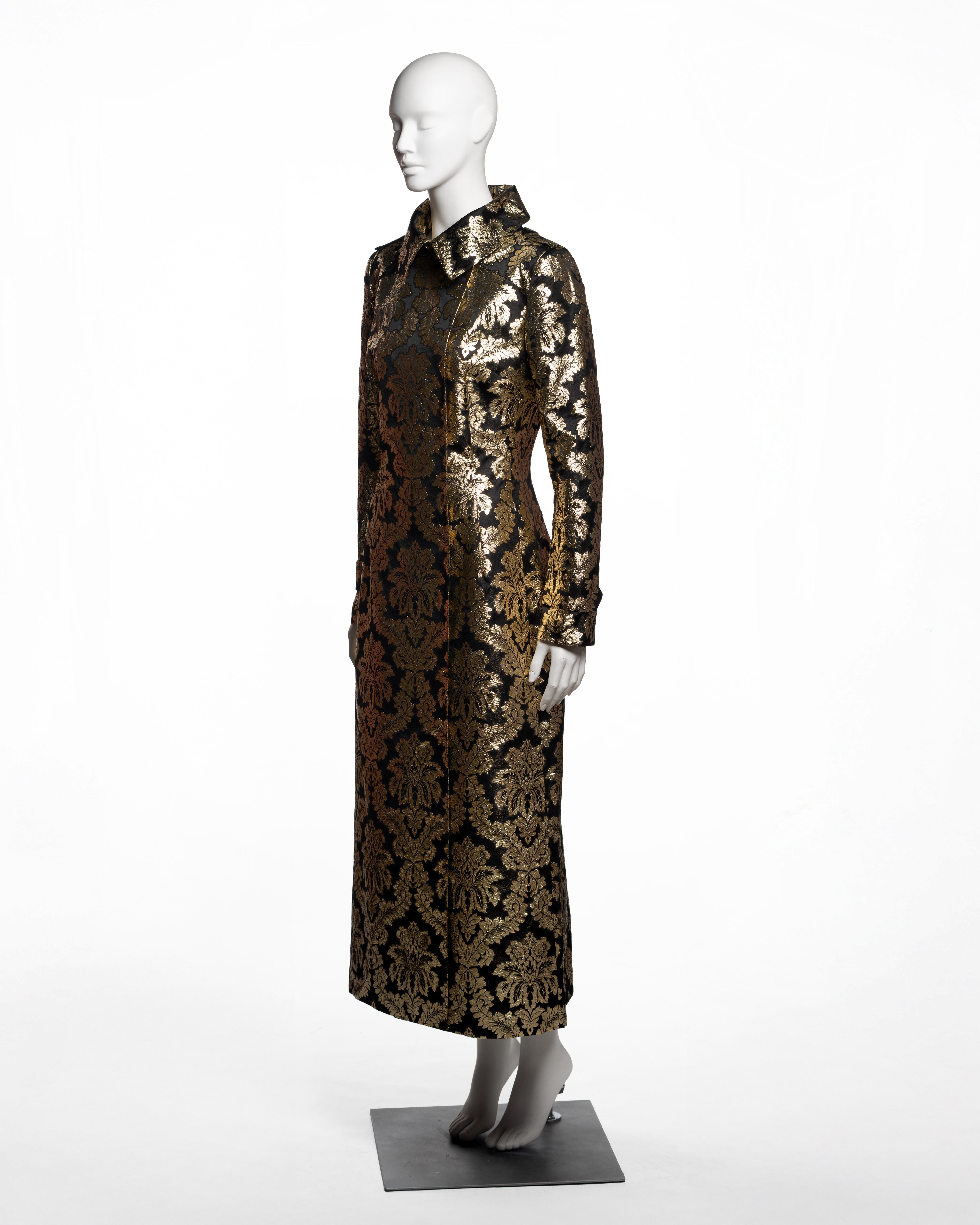 Dolce & Gabbana Gold Brocade Silk Tailored Evening Coat, FW 2000 en venta 7