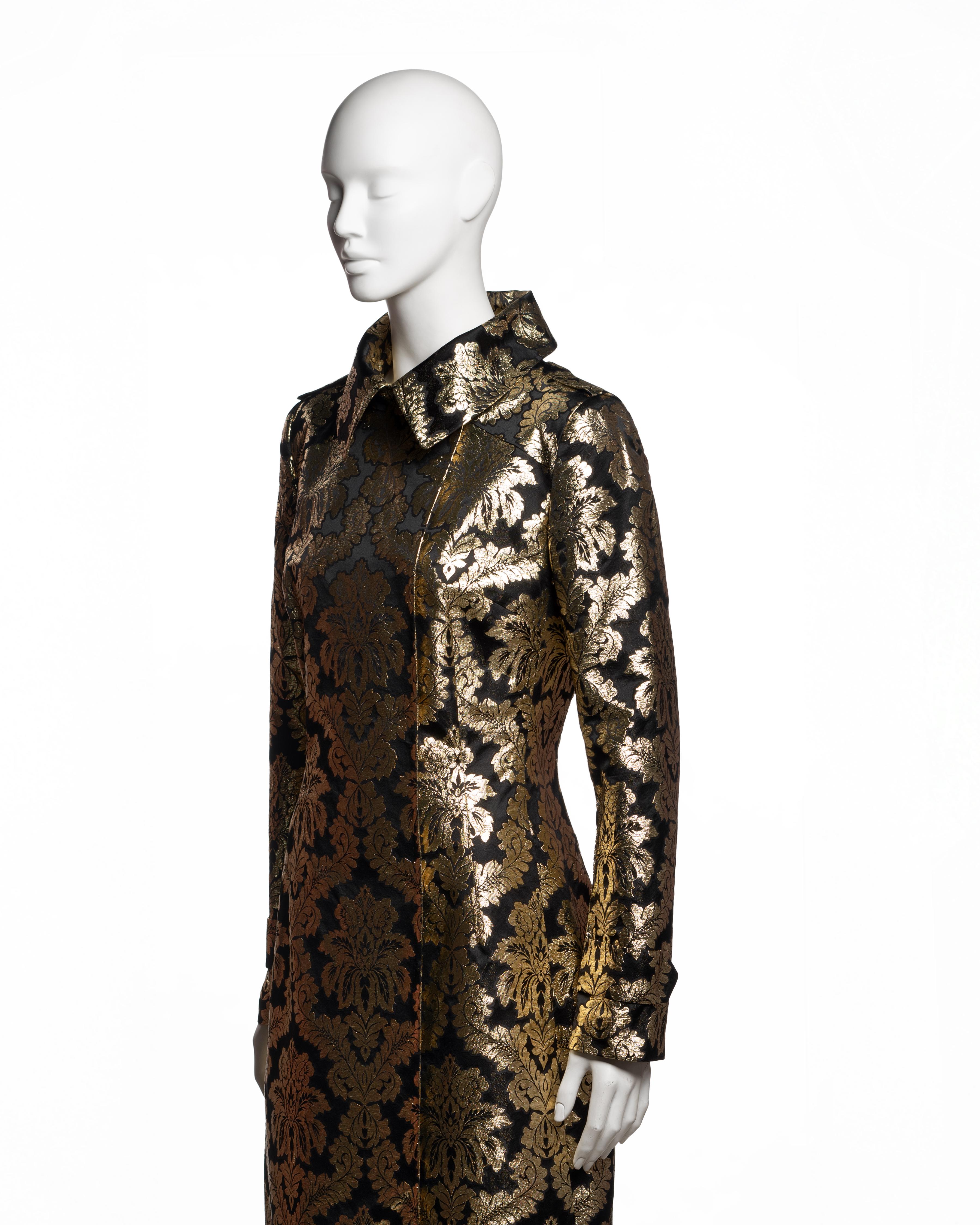 Dolce & Gabbana Gold Brocade Silk Tailored Evening Coat, FW 2000 en venta 8