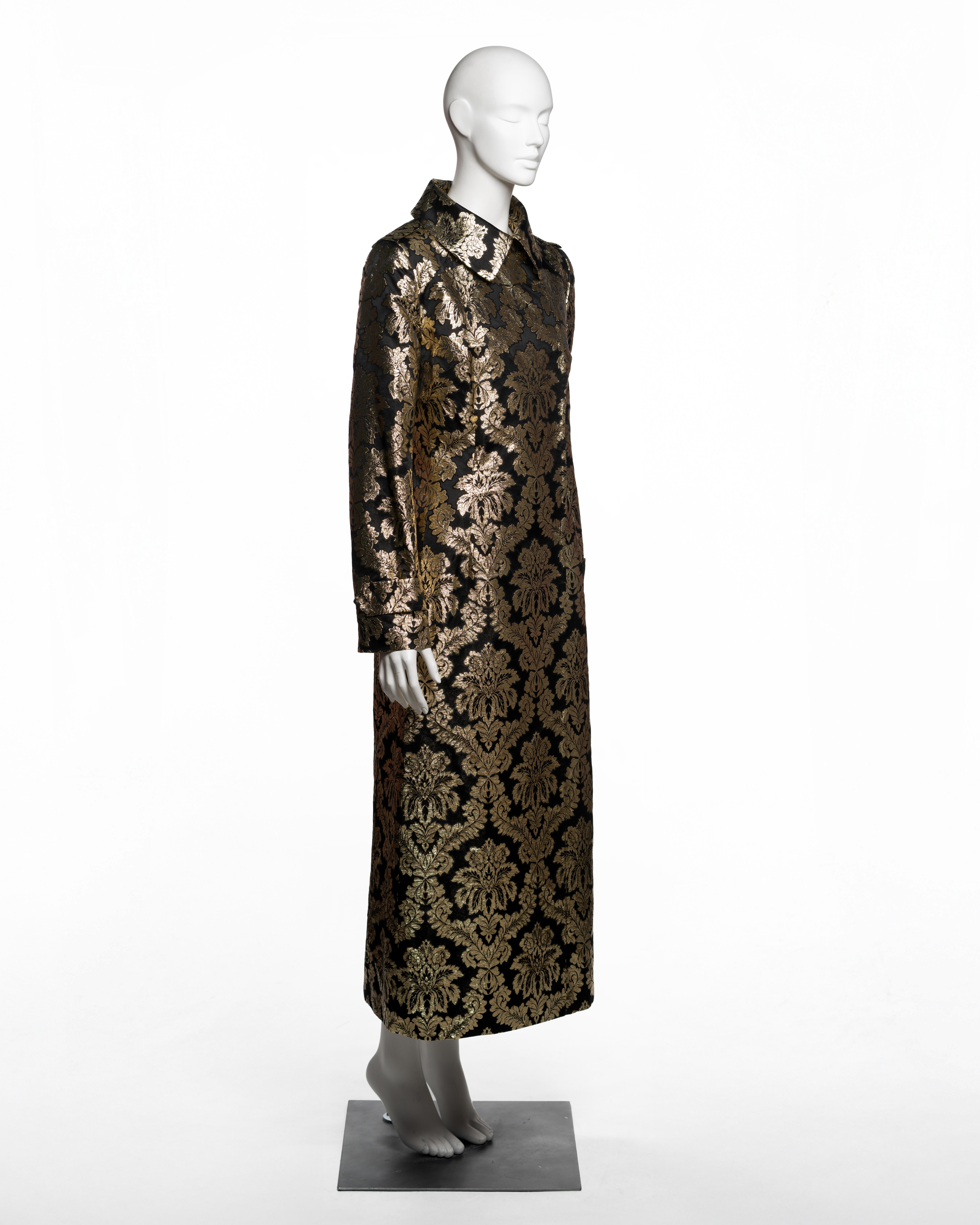 De las mujeres Dolce & Gabbana Gold Brocade Silk Tailored Evening Coat, FW 2000 en venta