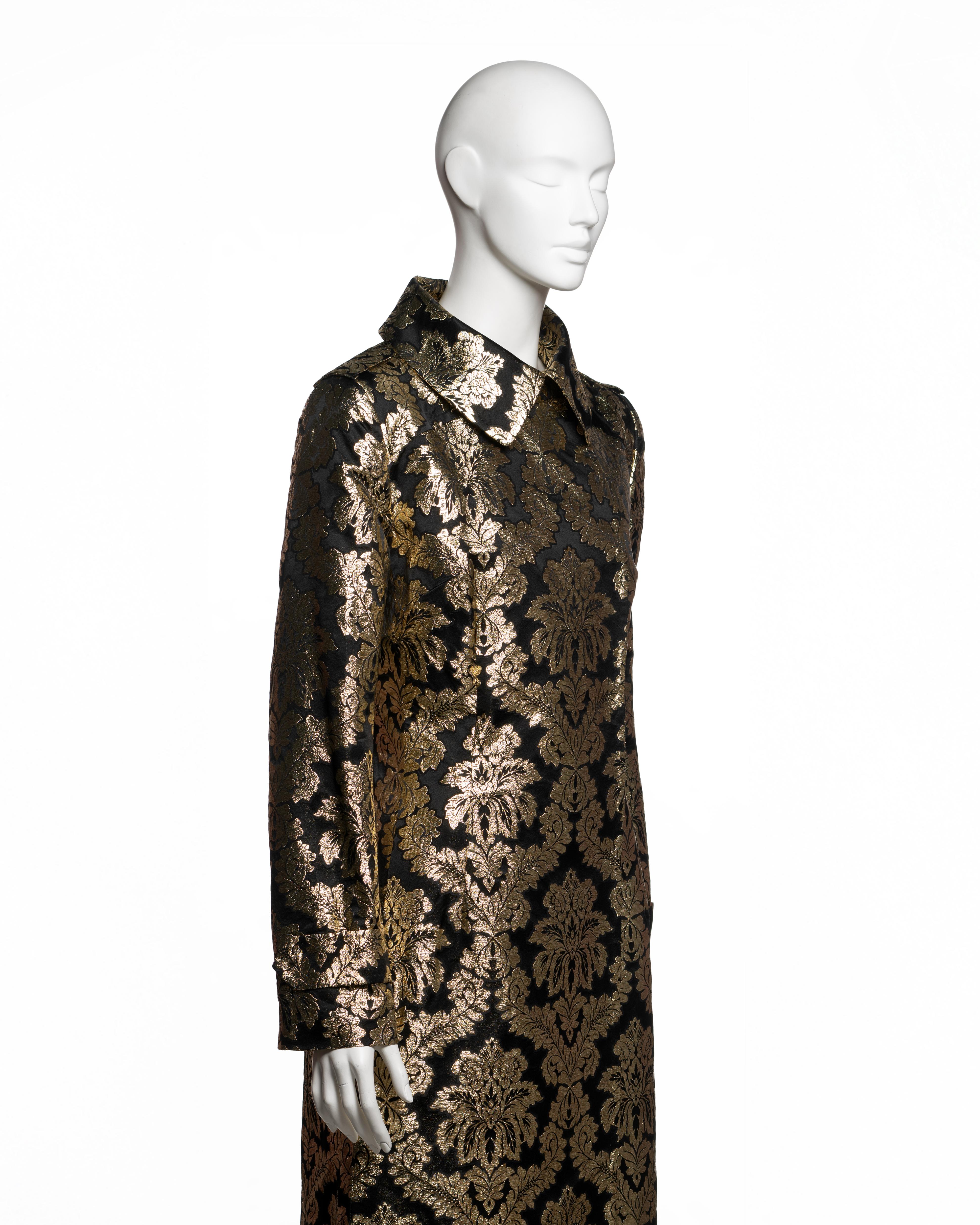 Dolce & Gabbana Gold Brocade Silk Tailored Evening Coat, FW 2000 en venta 1