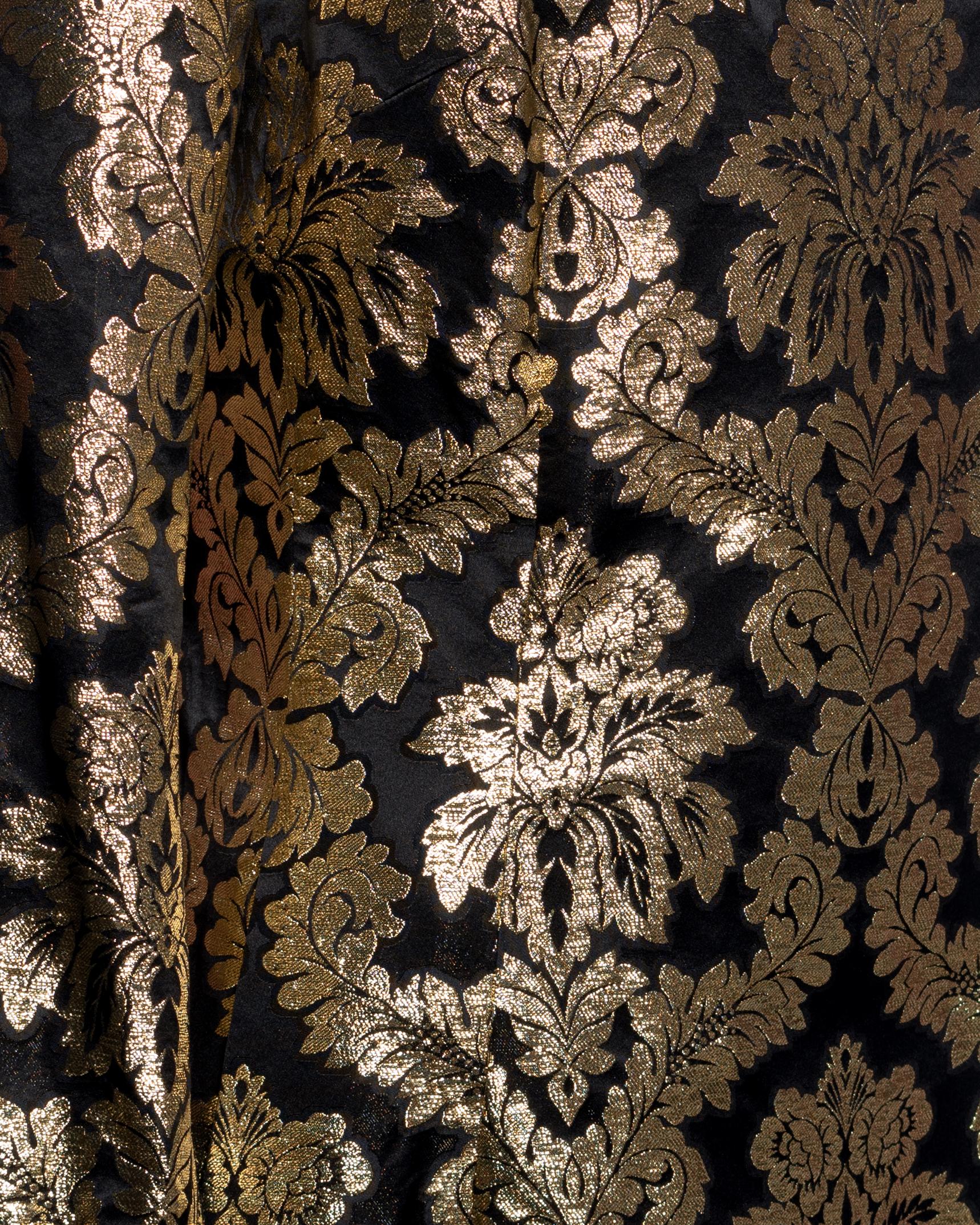 Dolce & Gabbana Gold Brocade Silk Tailored Evening Coat, FW 2000 en venta 2